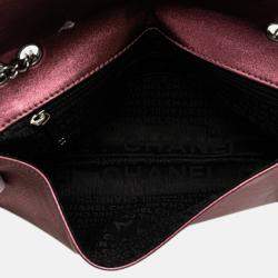 Chanel Purple CC Quilted Iridescent Calfskin Full Single Flap