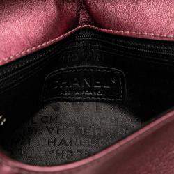 Chanel Purple CC Quilted Iridescent Calfskin Full Single Flap