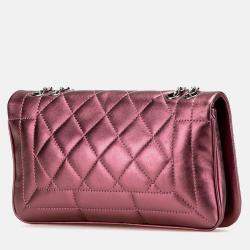 Chanel Purple CC Quilted Iridescent Calfskin Full Single Flap