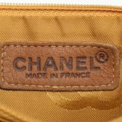 Pre Owned Chanel Brown Nubuck and Shearling Fur Vintage CC Flap Bag