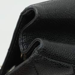 Chanel Black Quilted Caviar Leather CC GST Tote