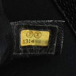 Chanel Black Quilted Caviar Leather CC GST Tote