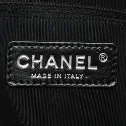 Chanel Black Quilted Caviar Leather CC GST Tote