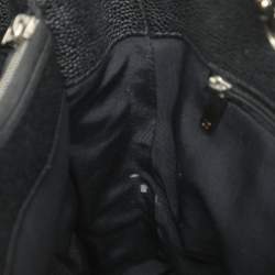 Chanel Black Quilted Caviar Leather CC GST Tote