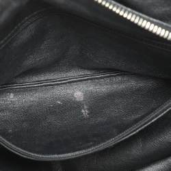 Chanel Black Leather Medium Chain Trim Luxe Ligne Bowler Bag