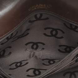 Chanel Brown Quilted Leather Wild Stitch Surpique Flap Bag