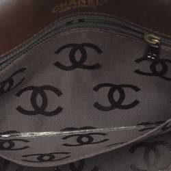 Chanel Brown Quilted Leather Wild Stitch Surpique Flap Bag