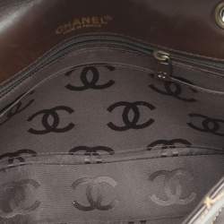 Chanel Brown Quilted Leather Wild Stitch Surpique Flap Bag