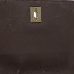 Chanel Brown Quilted Leather Wild Stitch Surpique Flap Bag