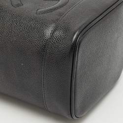 Pre Owned Chanel Black Caviar Leather CC Vanity Case