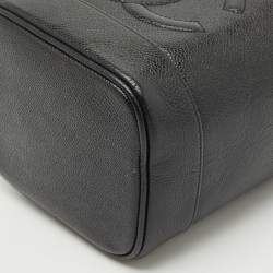 Pre Owned Chanel Black Caviar Leather CC Vanity Case