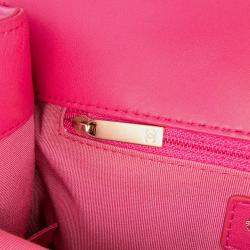 Pre Owned Chanel Pink Medium Quilted Lambskin Mademoiselle Chic Flap