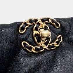 Chanel Black Leather 19 shopping bag