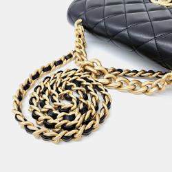 Chanel Black Leather Chain Shoulder Bag