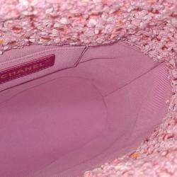 Chanel Pink Tweed Tweed Drawstring Bucket Bag
