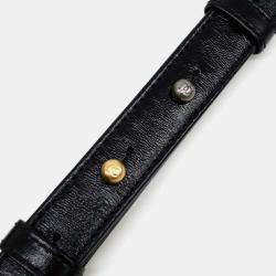 Pre Owned Chanel Beige/Black Leather Gabrielle Hobo Medium Bag