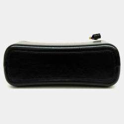 Pre Owned Chanel Beige/Black Leather Gabrielle Hobo Medium Bag