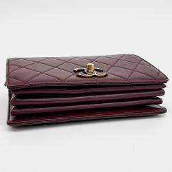 Chanel Burgundy Leather top handle crossbody bag
