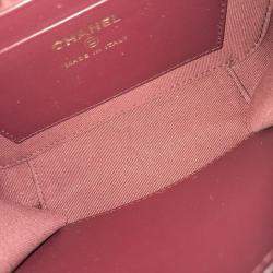 Pre Owned Chanel Burgundy Leather Caviar Camera Crossbody Bag