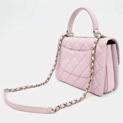 Pre Owned Chanel Pink Leather Lambskin Trendy CC Small bag
