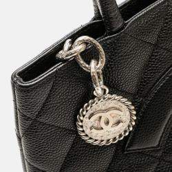 Chanel Black Caviar Medallion Tote