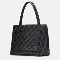 Chanel Black Caviar Medallion Tote