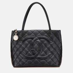 Chanel Black Caviar Medallion Tote