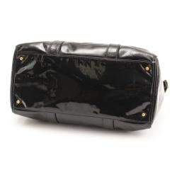 Pre Owned Chanel Black Patent Leather Vintage CC Boston Bag