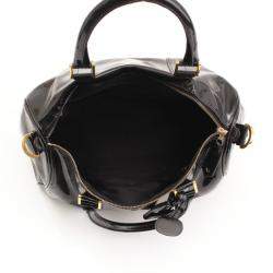Pre Owned Chanel Black Patent Leather Vintage CC Boston Bag