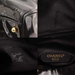 Pre Owned Chanel Black Patent Leather Vintage CC Boston Bag