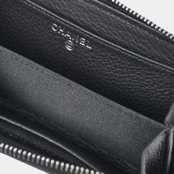 Chanel CC Black Calfskin Leather Wallet