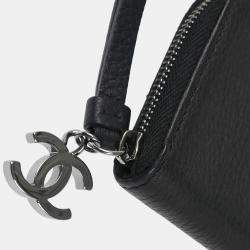Chanel CC Black Calfskin Leather Wallet