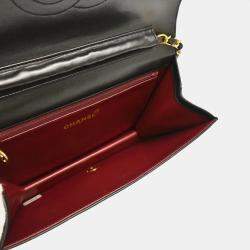 Chanel Full Flap Small Black Lambskin Shoulder Bag