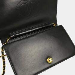 Chanel Full Flap Small Black Lambskin Shoulder Bag
