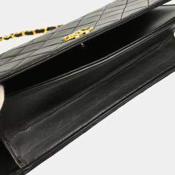 Chanel Full Flap Small Black Lambskin Shoulder Bag