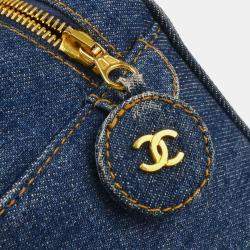 Chanel CC Blue Denim Vanity Handbag