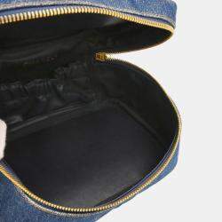 Chanel CC Blue Denim Vanity Handbag