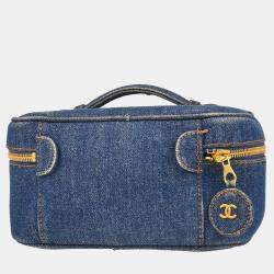 Chanel CC Blue Denim Vanity Handbag