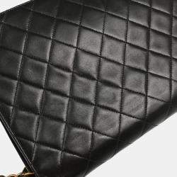Chanel Flap Medium Black Lambskin Shoulder Bag