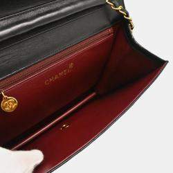 Chanel Flap Medium Black Lambskin Shoulder Bag