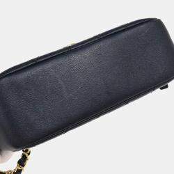 Chanel Mini Navy Lambskin Camera Bag 