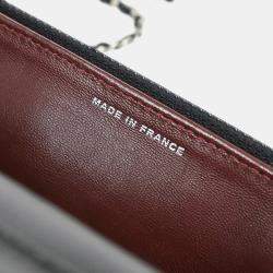 Chanel Classic Black Lambskin Chevron Wallet On Chain