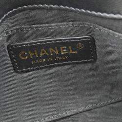 Chanel Side Pack Double Black Lambskin Quilted Bag
