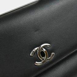 Chanel Trendy CC Dual Black Calfskin Top Handle Handbag 