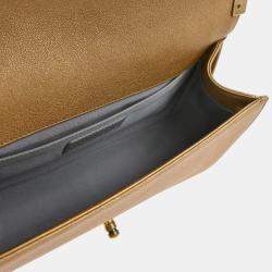 Chanel Boy Medium Gold Lambskin Shoulder Bag 