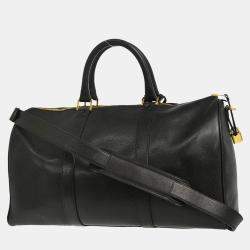 Chanel Vintage Timeless Black Calfskin Boston Bag