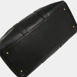 Chanel Vintage Timeless Black Calfskin Boston Bag