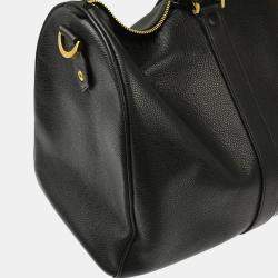 Chanel Vintage Timeless Black Calfskin Boston Bag