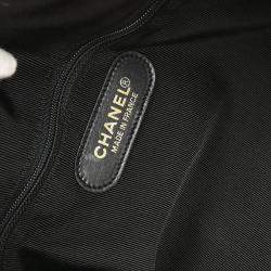 Chanel Vintage Timeless Black Calfskin Boston Bag