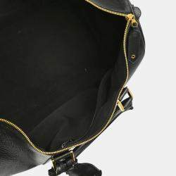 Chanel Vintage Timeless Black Calfskin Boston Bag